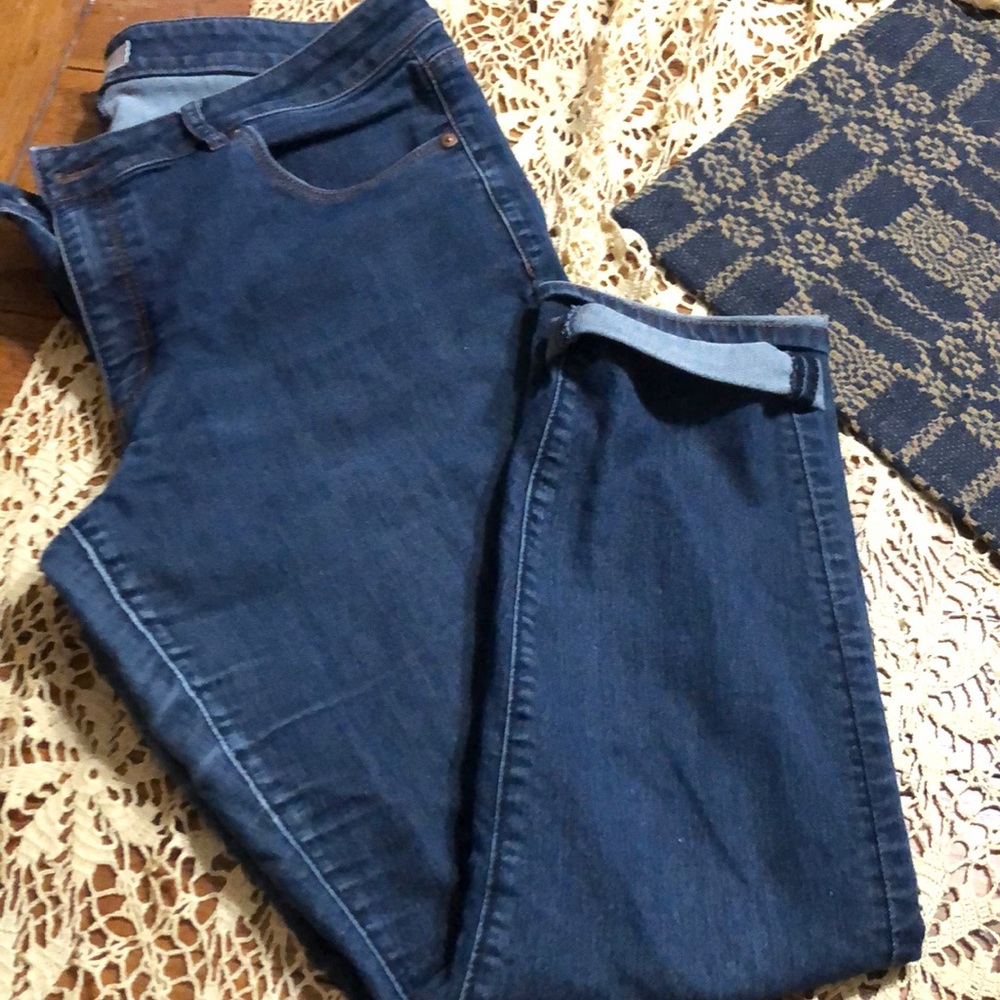 Loft denim cropped pant
